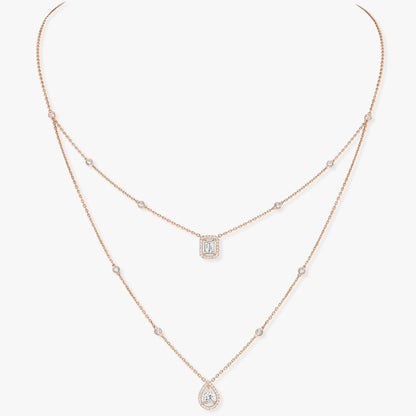 [ Moco ]MY TWIN 2 ROW DIAMOND NECKLACE