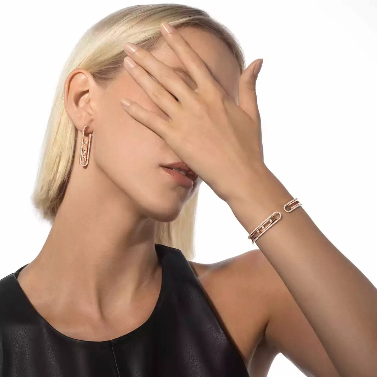 [ Moco ]Diamond Pendant Earrings Move 10Th