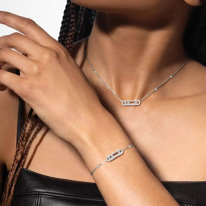 [ Moco ]Pavé Baby Move Diamond Bracelet