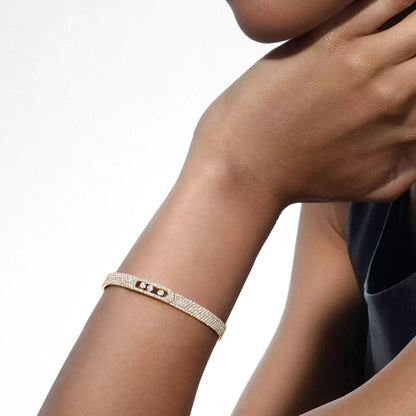 [ Moco ]Move Noa Full Pavé Diamond Bangle Bracelet