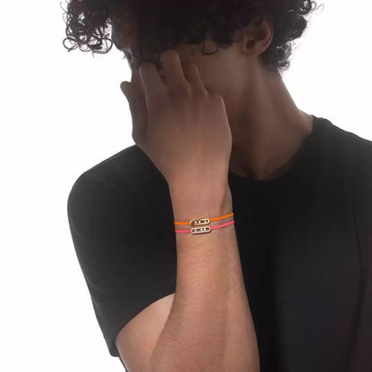 [ Moco ]Messika Care(s) pink cord pavé bracelet