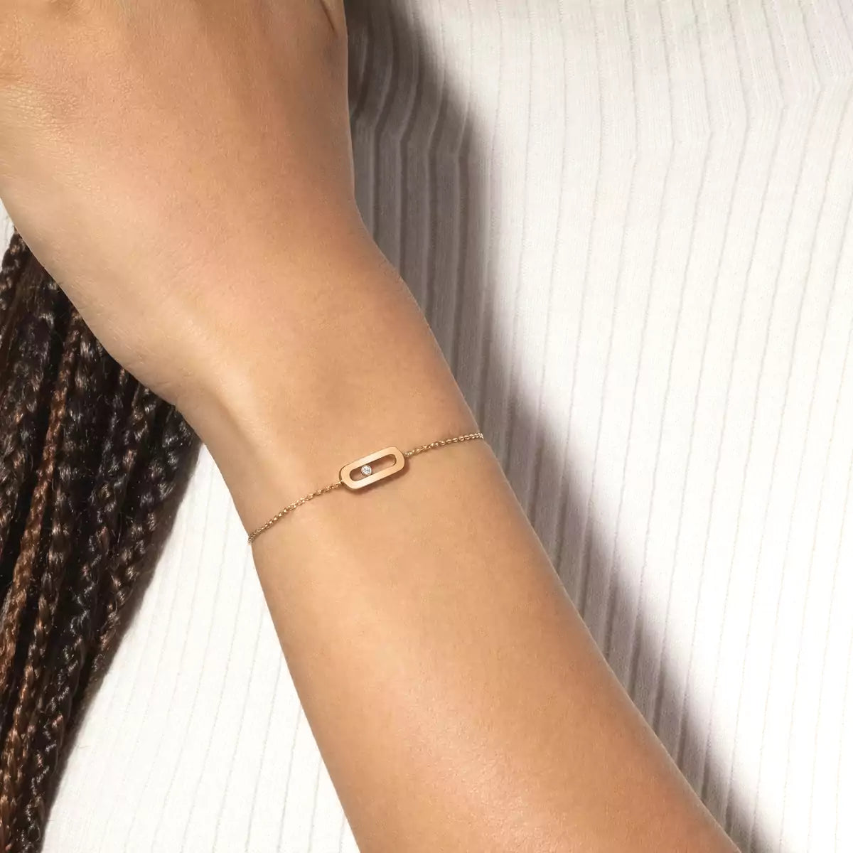 [ Moco ]Move Uno Diamond Bracelet