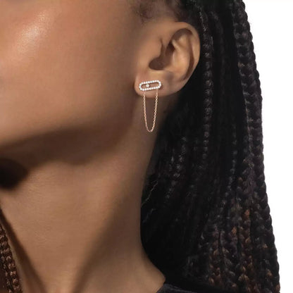 [ Moco ]Move Uno Diamond Earrings