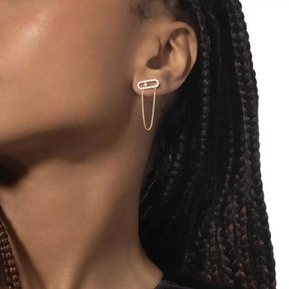[ Moco ]Move Uno Diamond Earrings