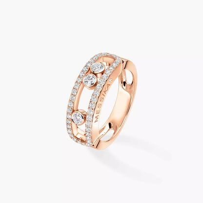 [ Moco ] Move Gold Diamond Pave_ Ring
