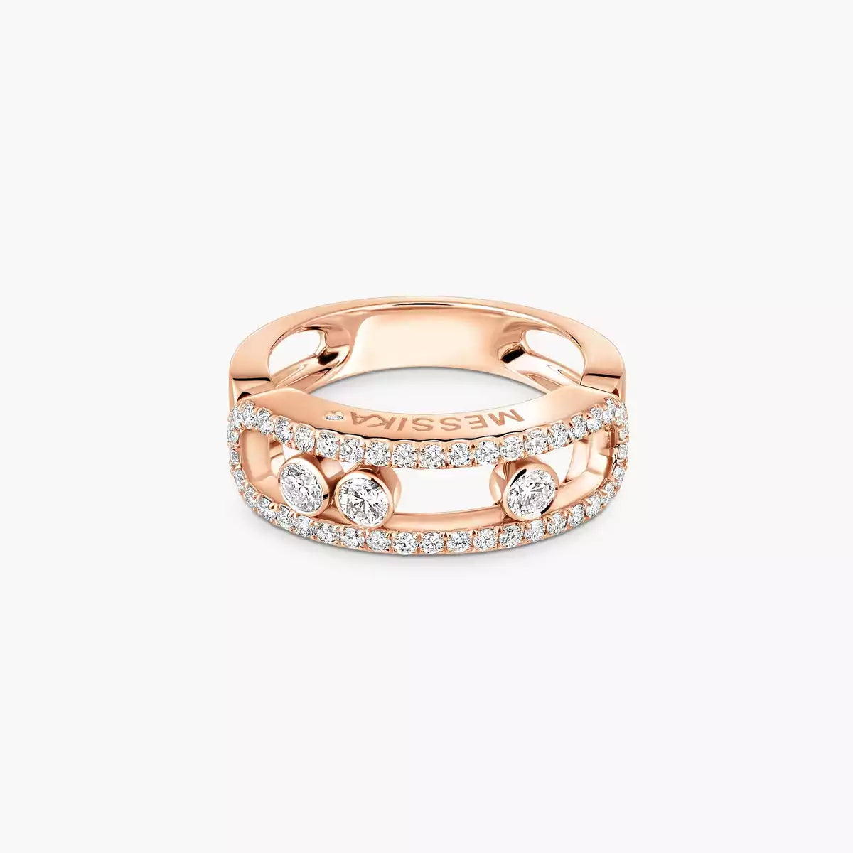 [ Moco ] Move Gold Diamond Pave_ Ring