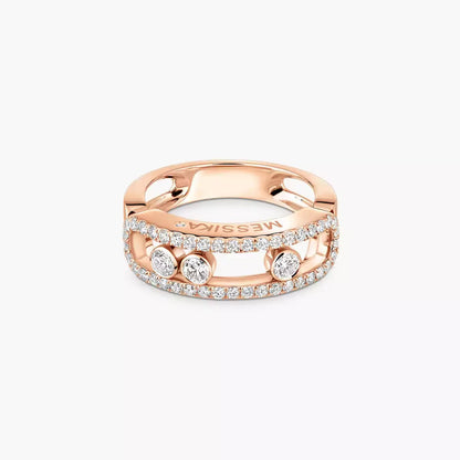[ Moco ] Move Gold Diamond Pave_ Ring