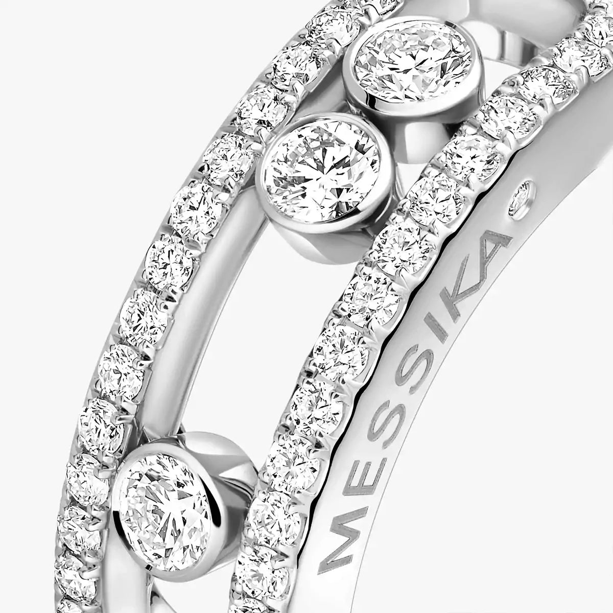 [ Moco ] Move Gold Diamond Pave_ Ring
