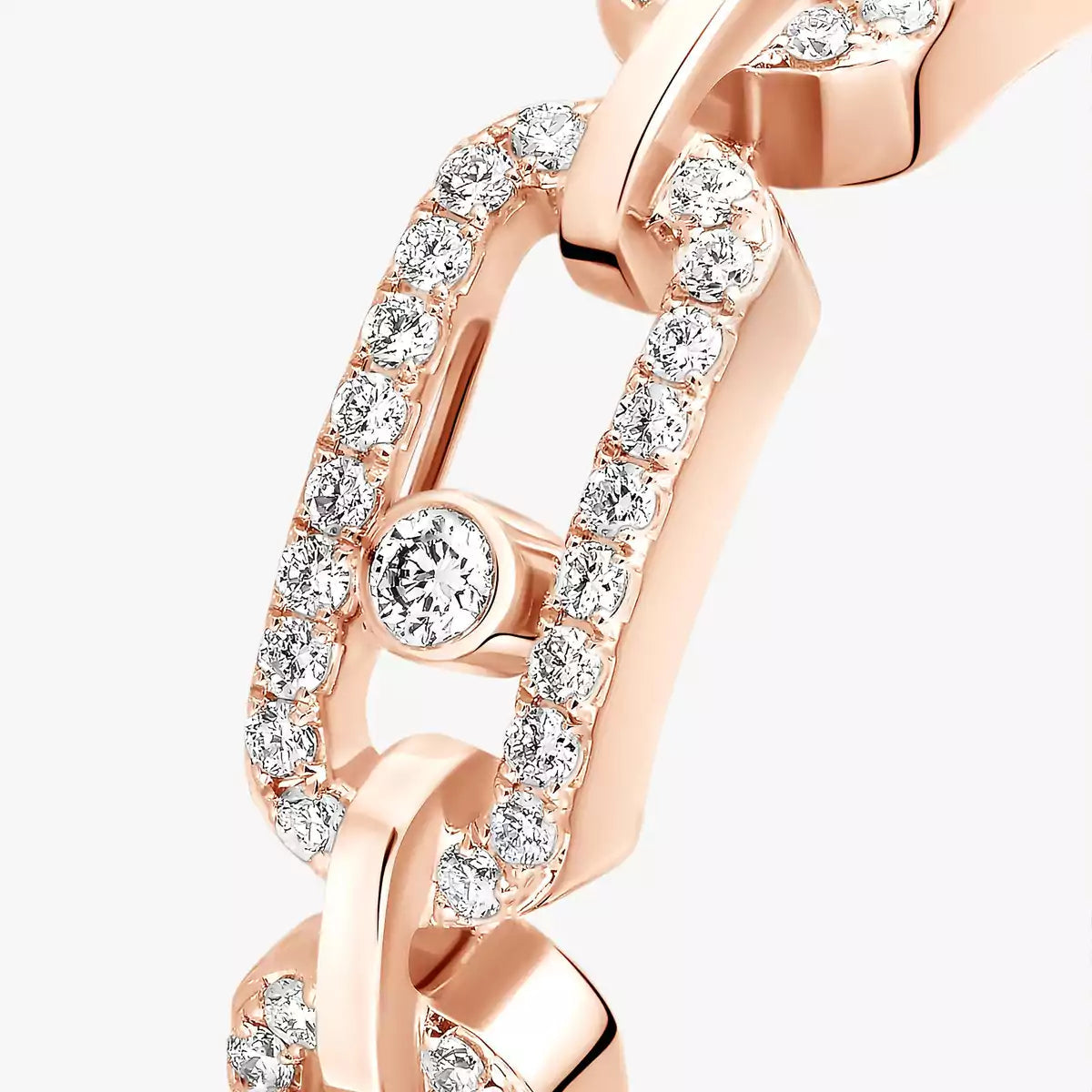 [ Moco ]Move Link Pave_-Set Diamond Ring in Gold