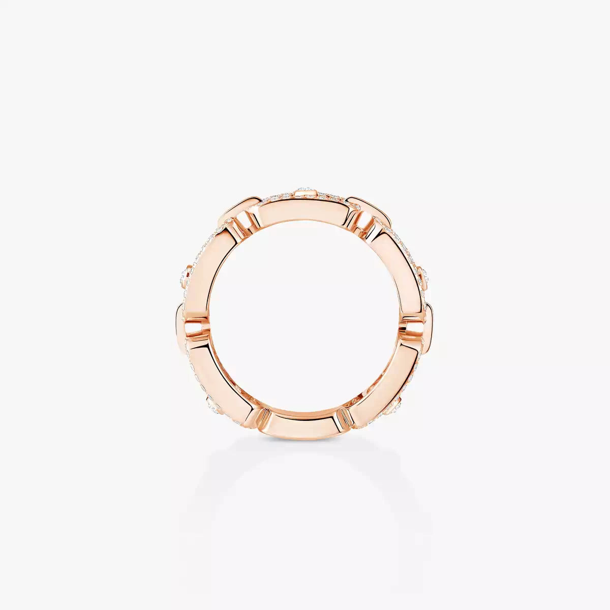 [ Moco ]Move Link Pave_-Set Diamond Ring in Gold