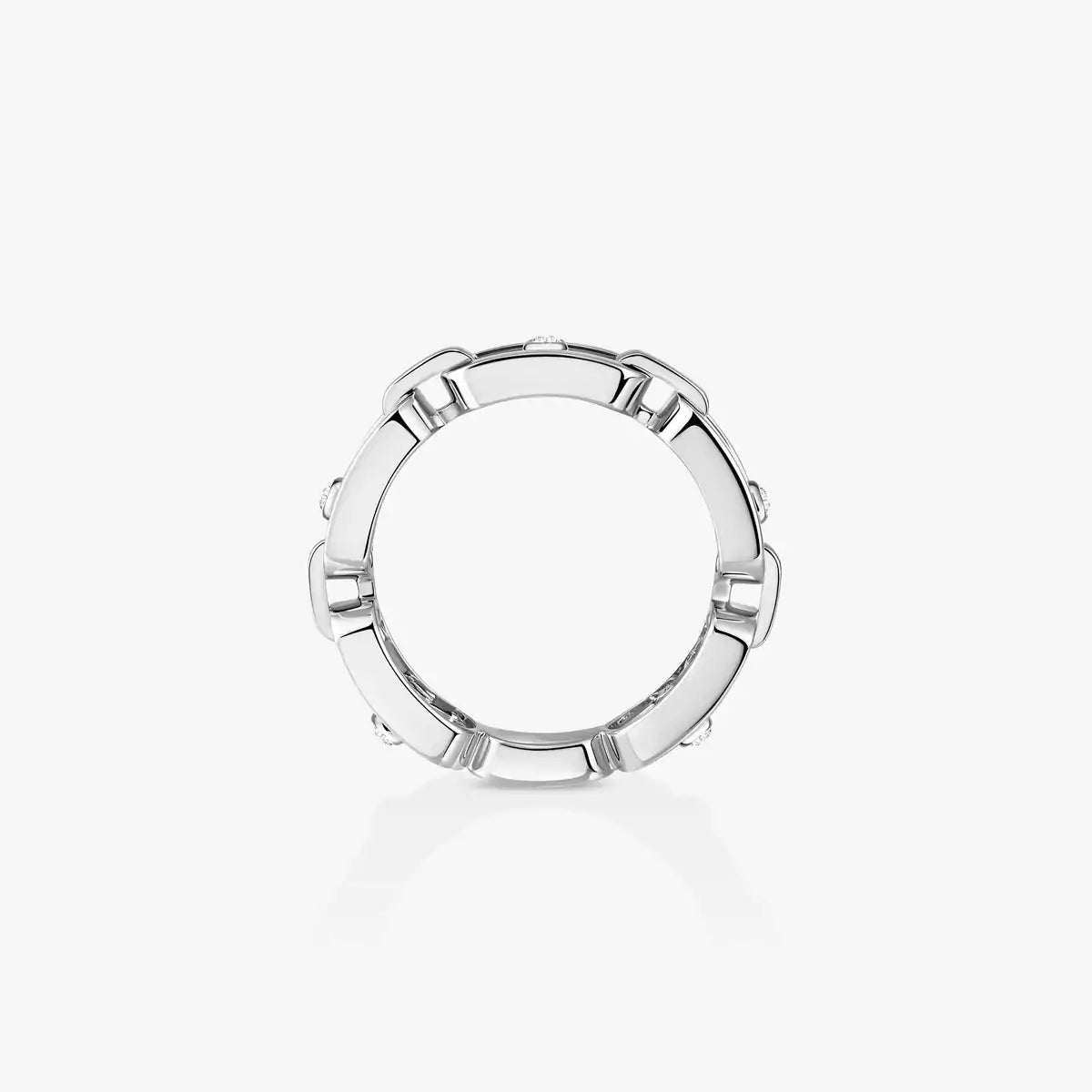[ Moco ]Move Link Pave_-Set Diamond Ring in Gold