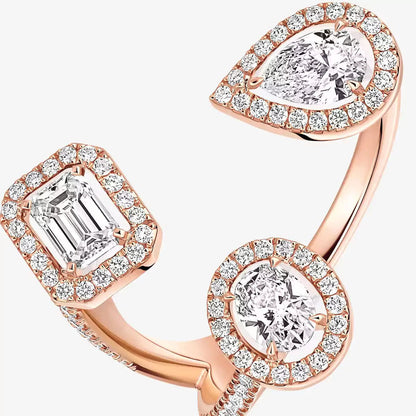 [[ Moco ] Diamond Ring 0,25ct My Twin Trilogy