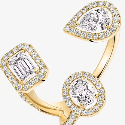 [[ Moco ] Diamond Ring 0,25ct My Twin Trilogy