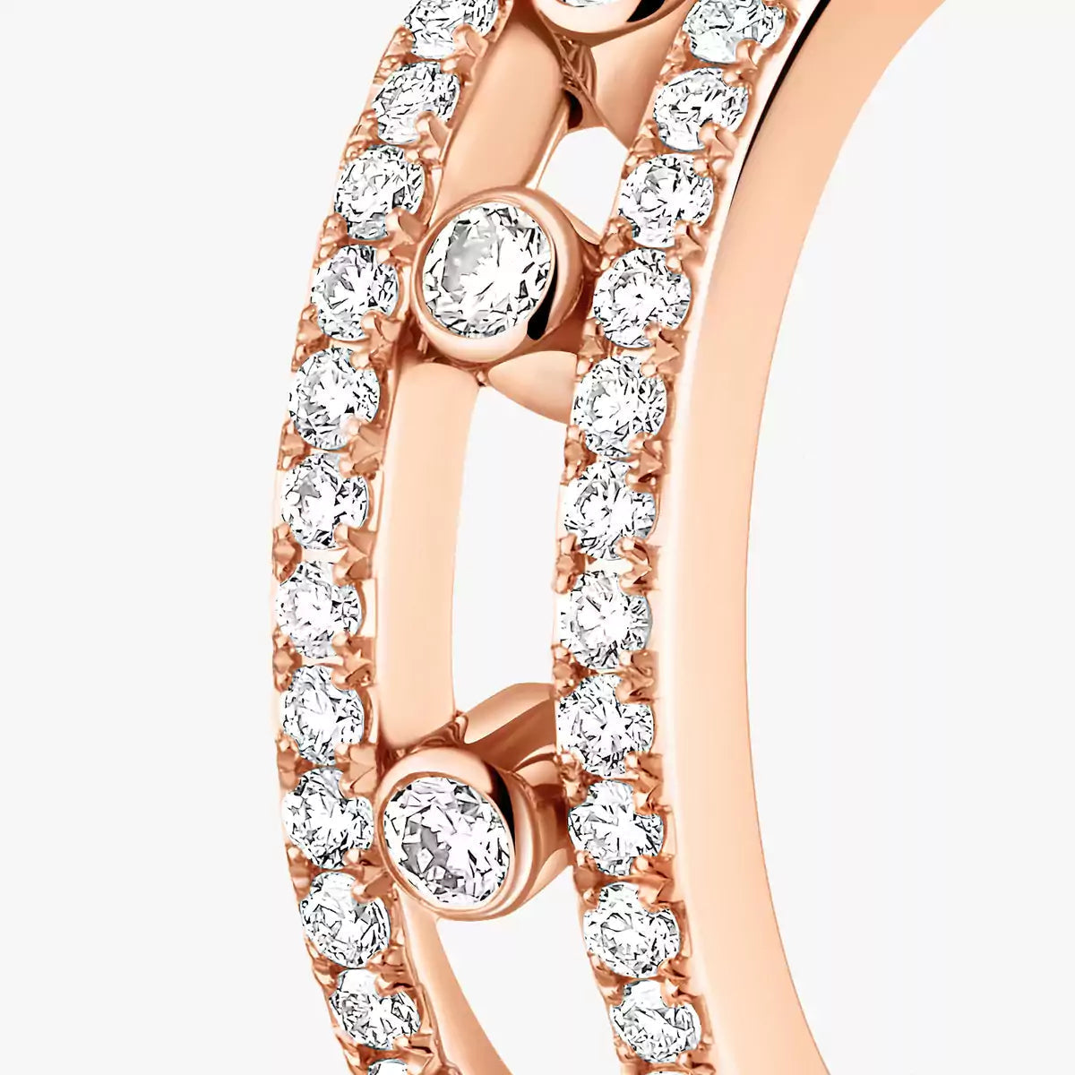 [ Moco ]Diamond Pave_ Hoop Earrings Move