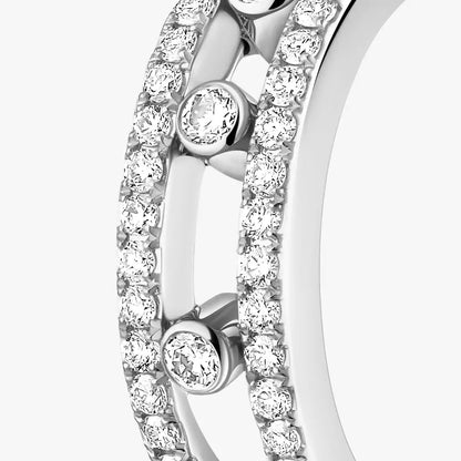 [ Moco ]Diamond Pave_ Hoop Earrings Move