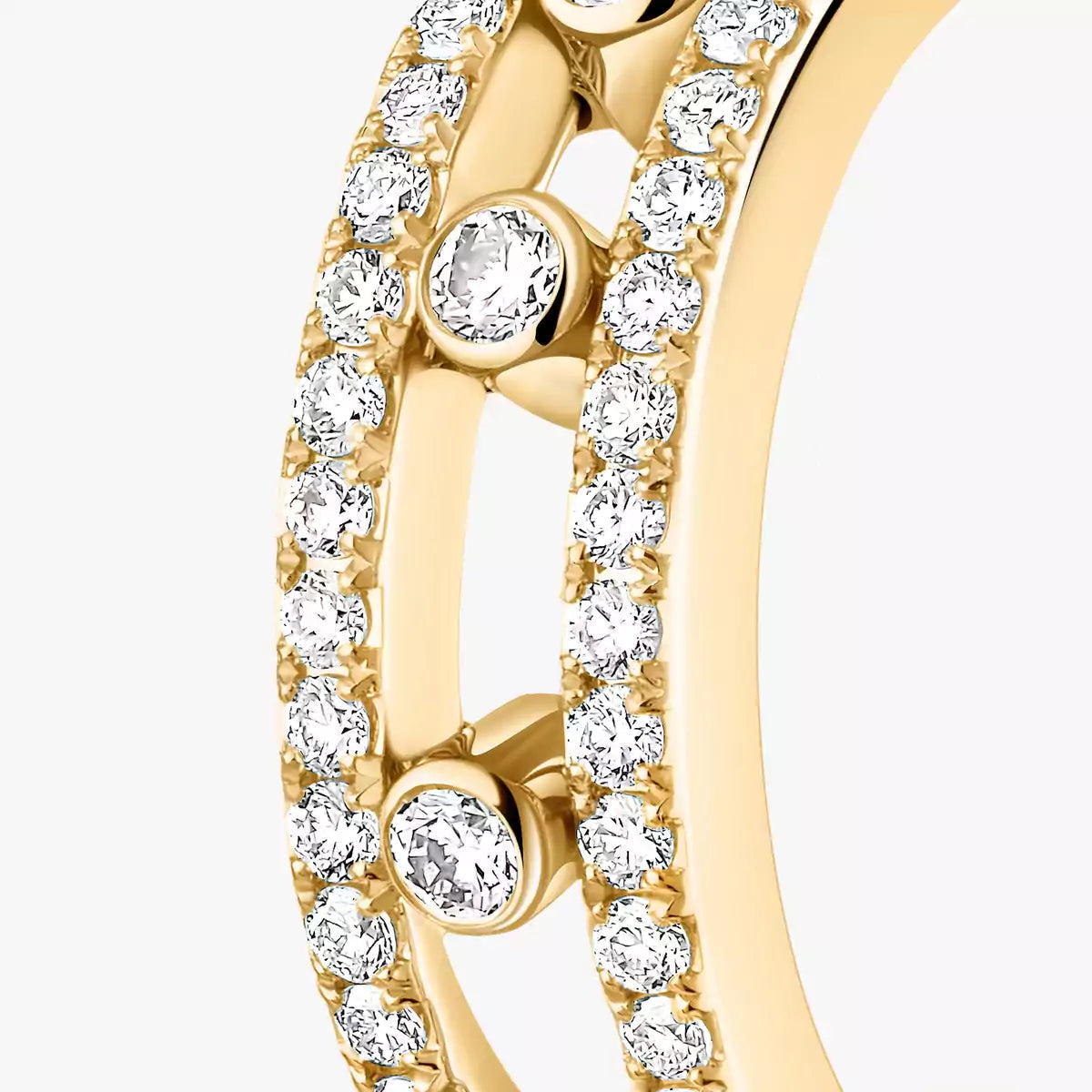 [ Moco ]Diamond Pave_ Hoop Earrings Move