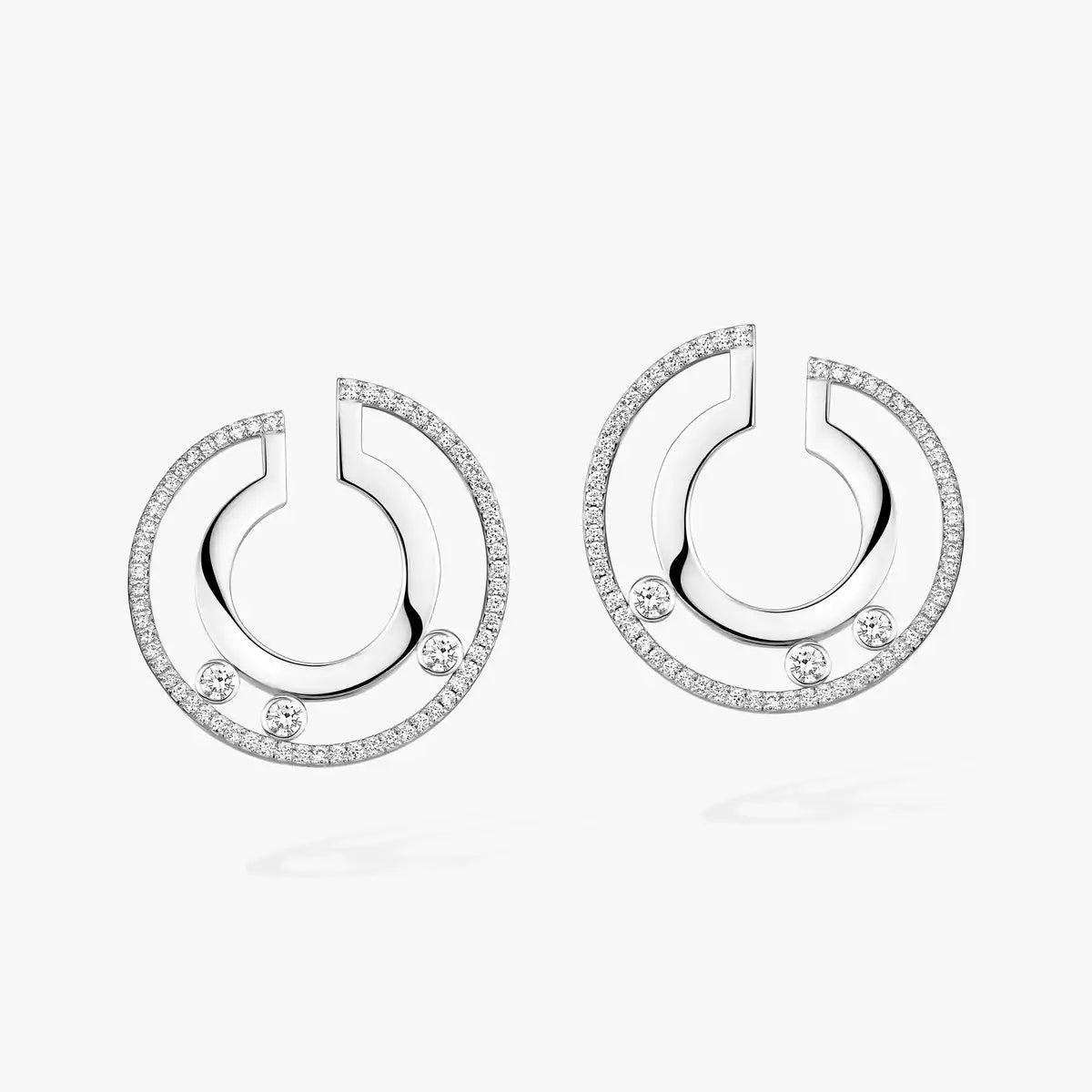 [ Moco ]Move Romane Small Diamond Hoop Earrings