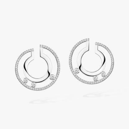 [ Moco ]Move Romane Small Diamond Hoop Earrings