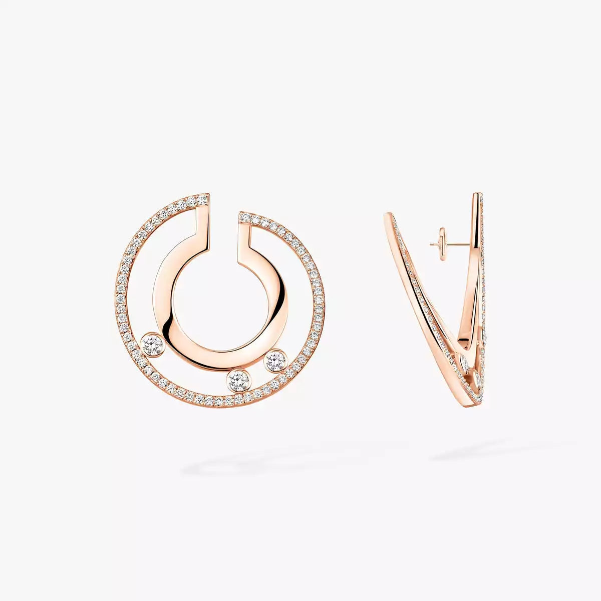 [ Moco ]Move Romane Small Diamond Hoop Earrings