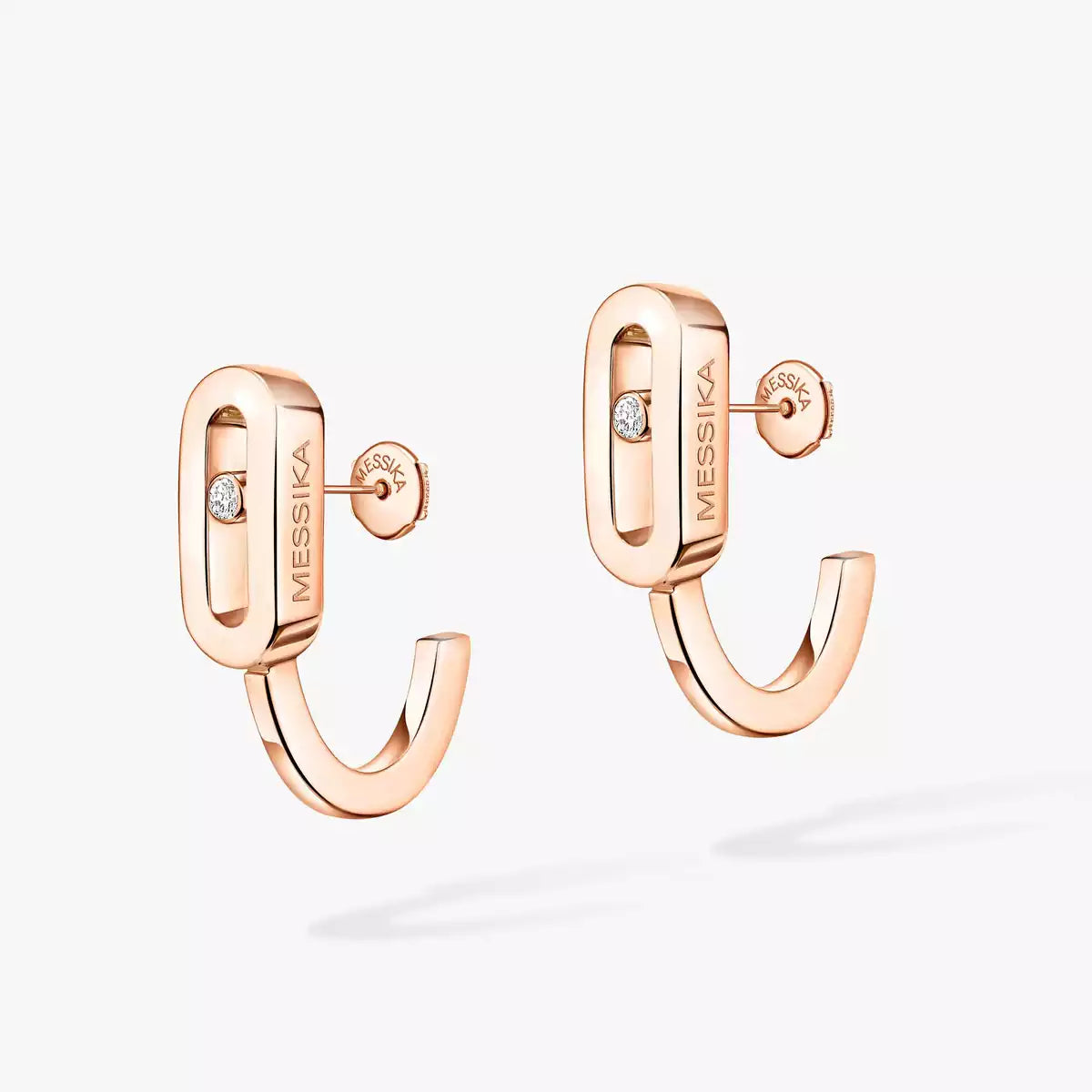 [ Moco ]Diamond Mini Hoop Earrings Move Classique