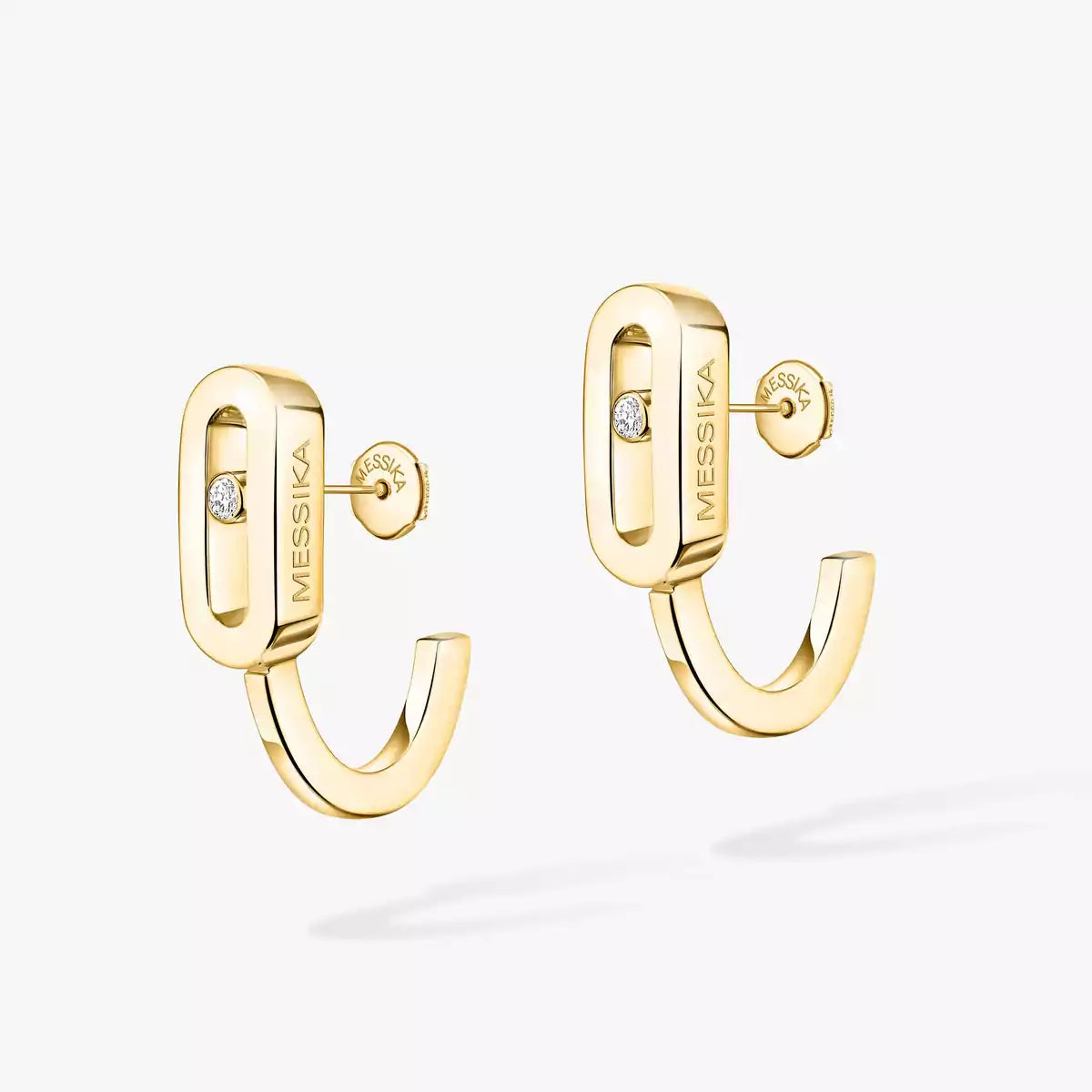 [ Moco ]Diamond Mini Hoop Earrings Move Classique