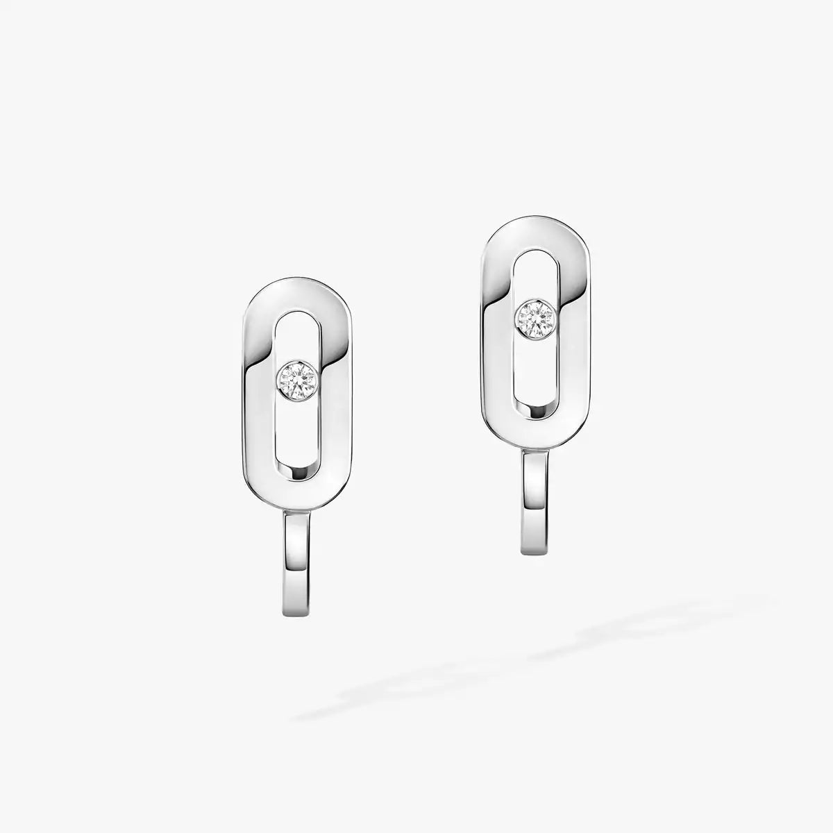 [ Moco ]Diamond Mini Hoop Earrings Move Classique