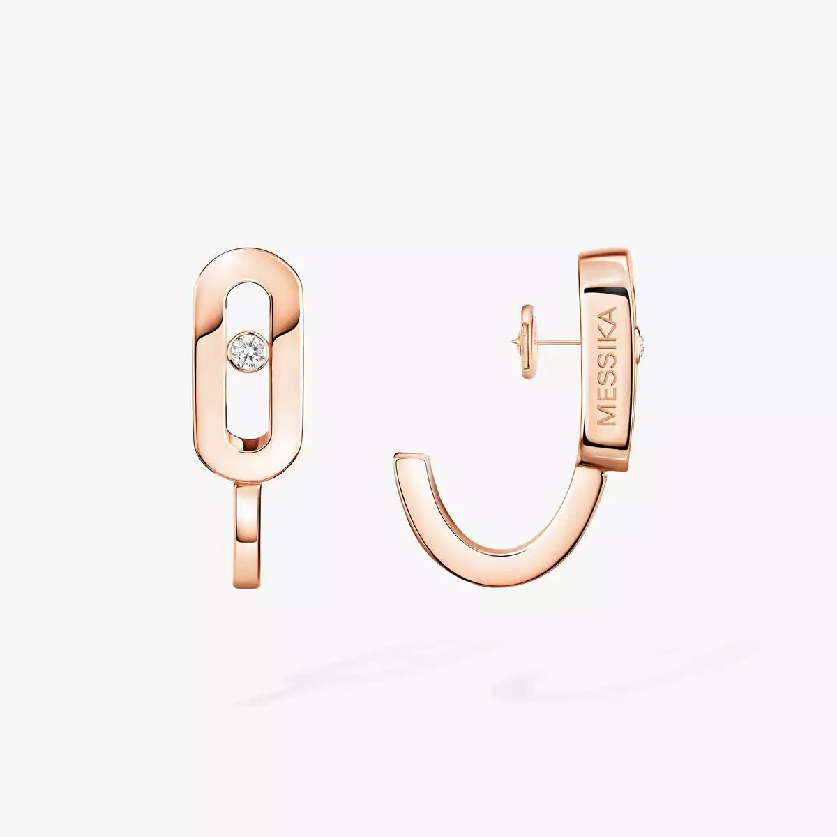 [ Moco ]Diamond Mini Hoop Earrings Move Classique