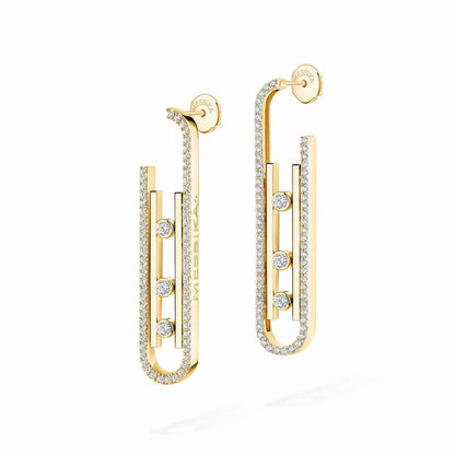 [ Moco ]Diamond Pendant Earrings Move 10Th