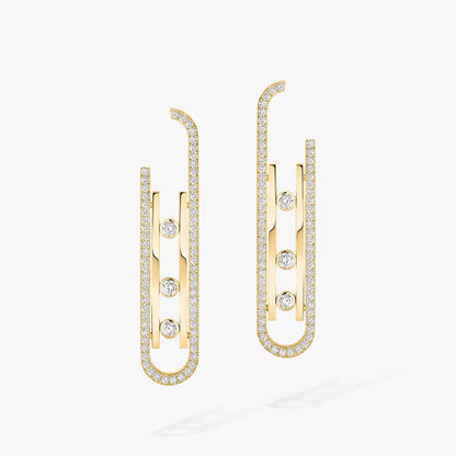 [ Moco ]Diamond Pendant Earrings Move 10Th