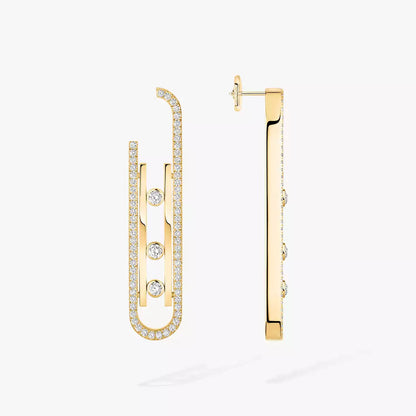 [ Moco ]Diamond Pendant Earrings Move 10Th