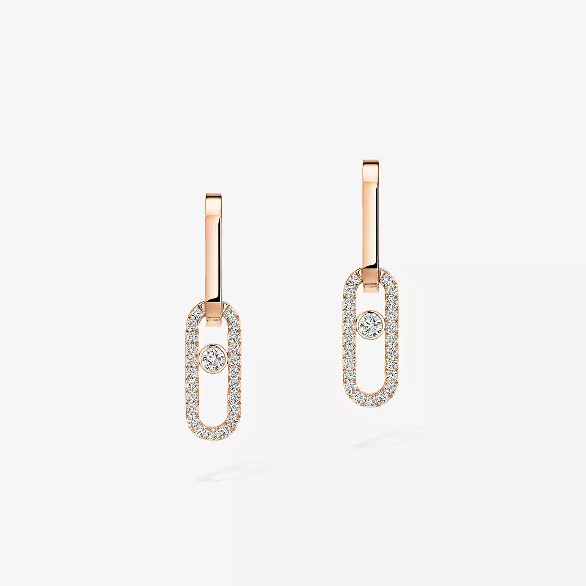 [ Moco ]Move Link Diamond Earrings