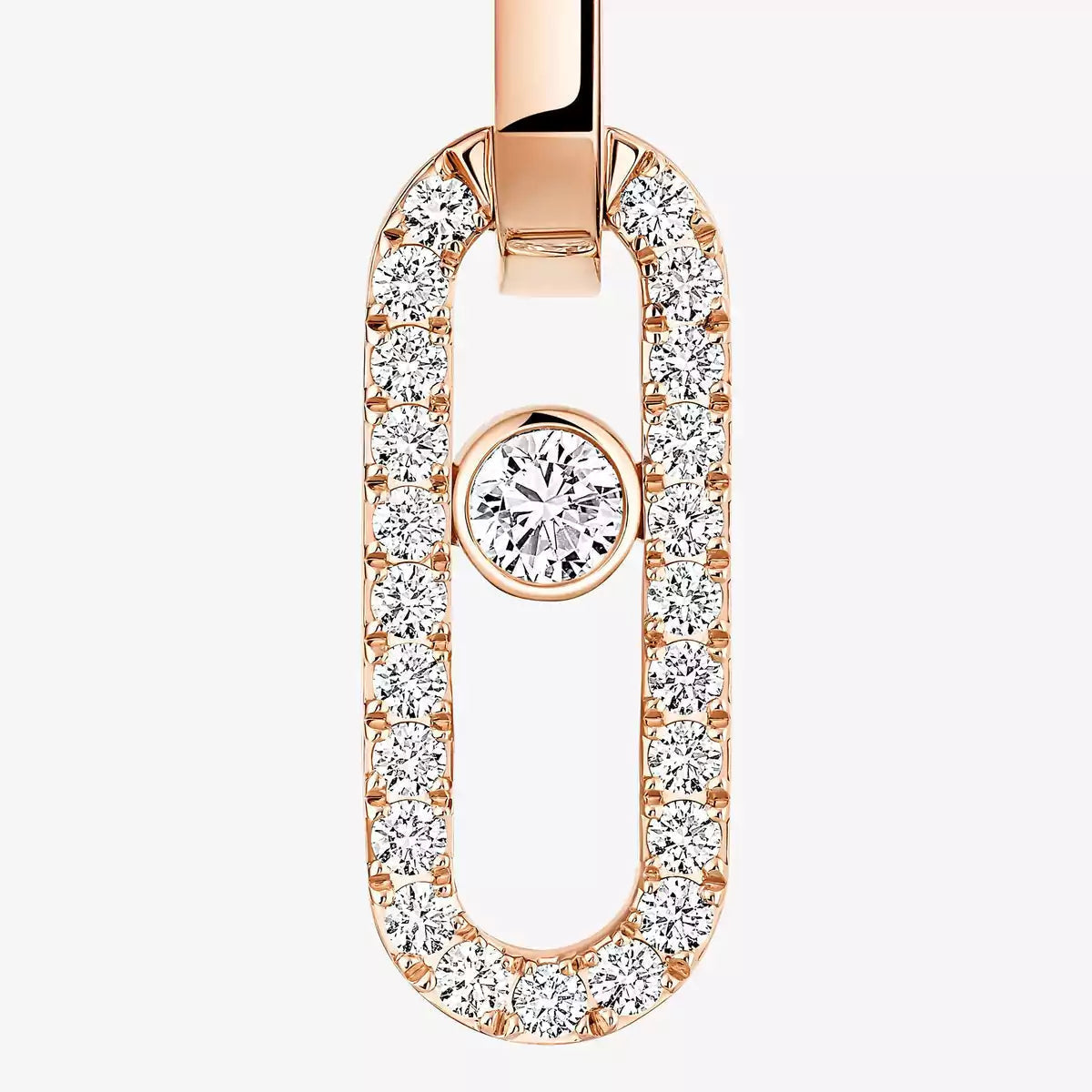 [ Moco ]Move Link Diamond Earrings
