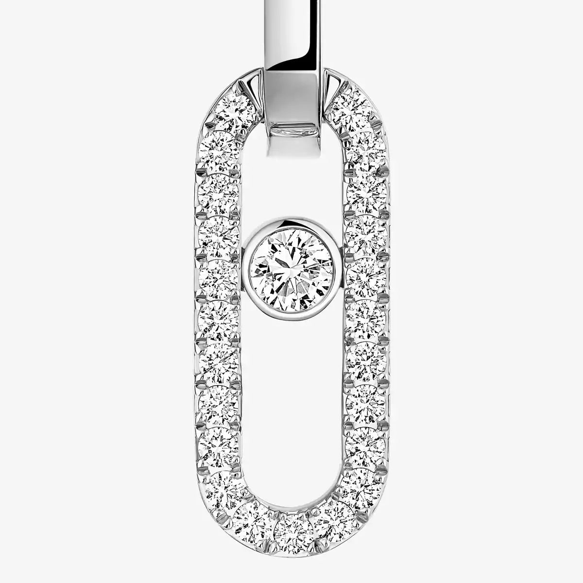 [ Moco ]Move Link Diamond Earrings