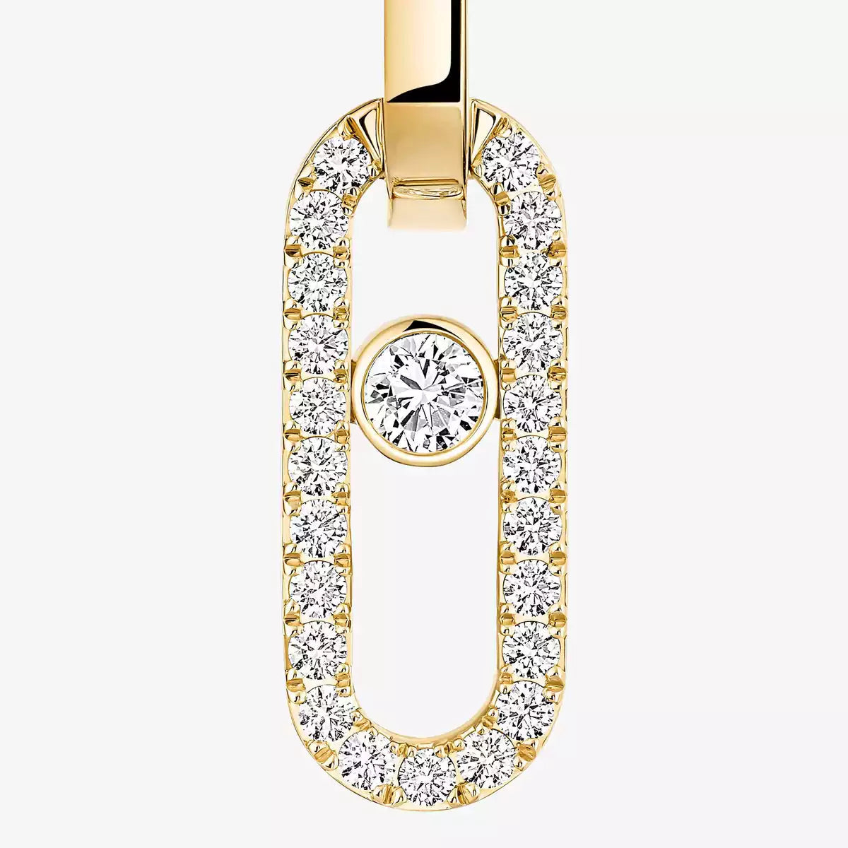 [ Moco ]Move Link Diamond Earrings