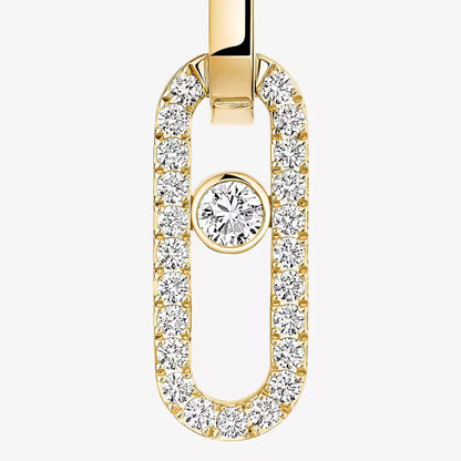 [ Moco ]Move Link Diamond Earrings