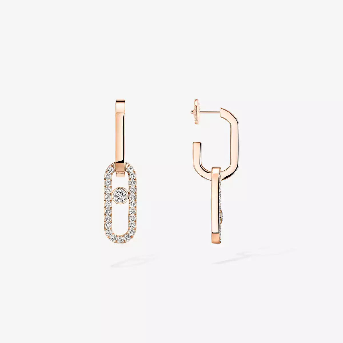 [ Moco ]Move Link Diamond Earrings