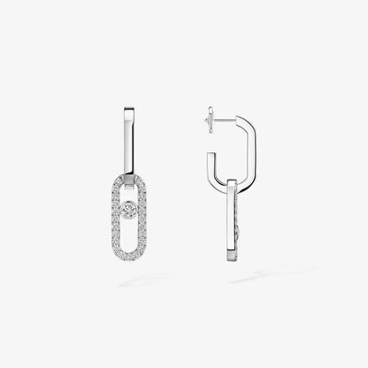 [ Moco ]Move Link Diamond Earrings