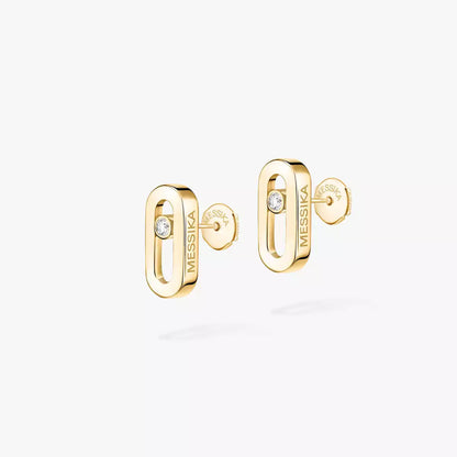 [ Moco ]Move Uno Diamond Stud Earrings