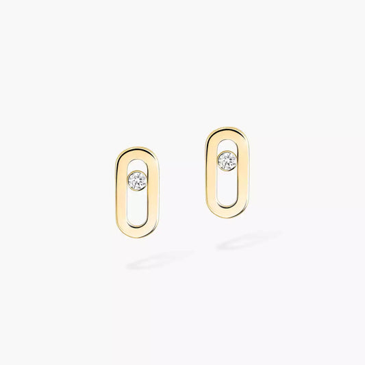 [ Moco ]Move Uno Diamond Stud Earrings