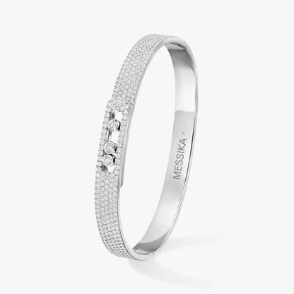 [ Moco ]Move Noa Full Pavé Diamond Bangle Bracelet