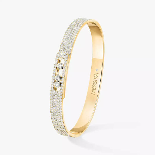 [ Moco ]Move Noa Full Pavé Diamond Bangle Bracelet