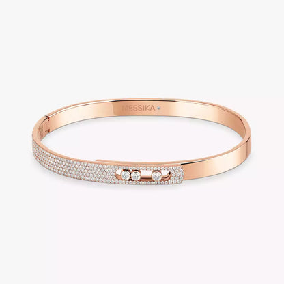 [ Moco ]Move Noa Rose Gold Pavé Diamond Bangle Bracelet