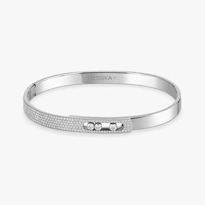 [ Moco ]Move Noa Rose Gold Pavé Diamond Bangle Bracelet
