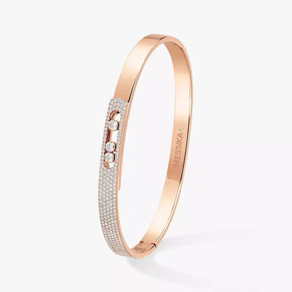 [ Moco ]Move Noa Rose Gold Pavé Diamond Bangle Bracelet
