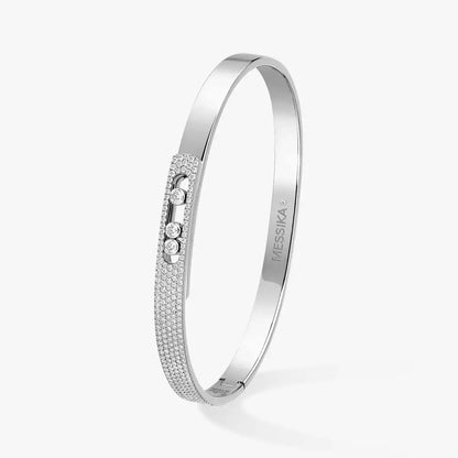 [ Moco ]Move Noa Rose Gold Pavé Diamond Bangle Bracelet
