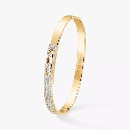[ Moco ]Move Noa Rose Gold Pavé Diamond Bangle Bracelet