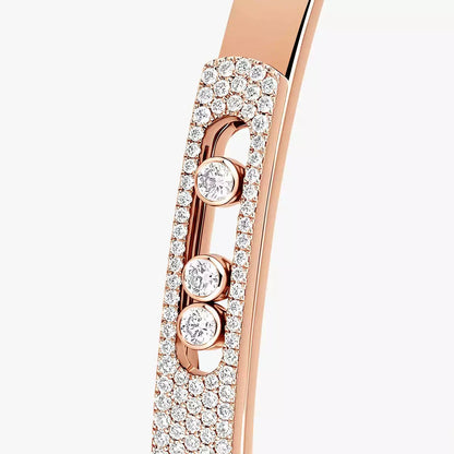 [ Moco ]Move Noa Rose Gold Pavé Diamond Bangle Bracelet