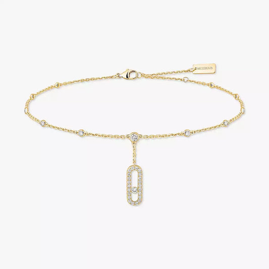 [ Moco ] Move Uno pavé ankle bracelet