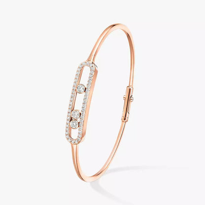 [ Moco ]Move Pavé Diamond Bangle Bracelet M