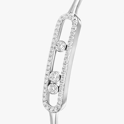 [ Moco ]Move Pavé Diamond Bangle Bracelet M